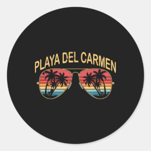 Playa Del Carmen Mexiko Männer Frauen Souvenir Sur Runder Aufkleber