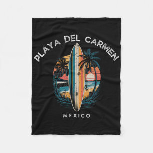 Playa Del Carmen Mexiko Männer Frauen Surfen _1 Fleecedecke