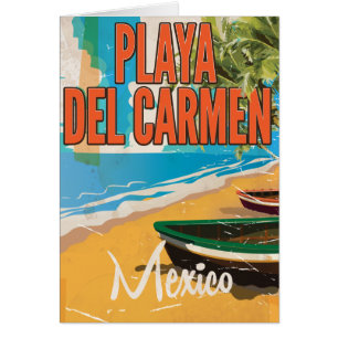 Playa del Carmen Vintage Reiseposter drucken