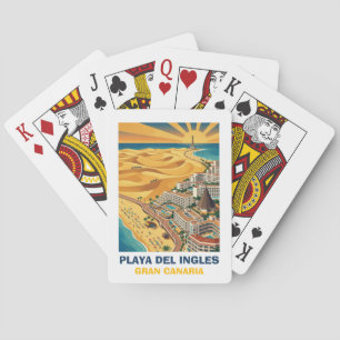 Playa del Ingles Maspalomas Gran Canaria Vintage  Spielkarten