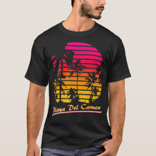 Playa Del Männer Cool 80er Palm Trees Sommer Sonne T-Shirt