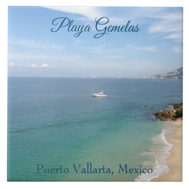 Playa Gemelas Puerto Vallarta Mexiko Foto Fliese (Vorderseite)