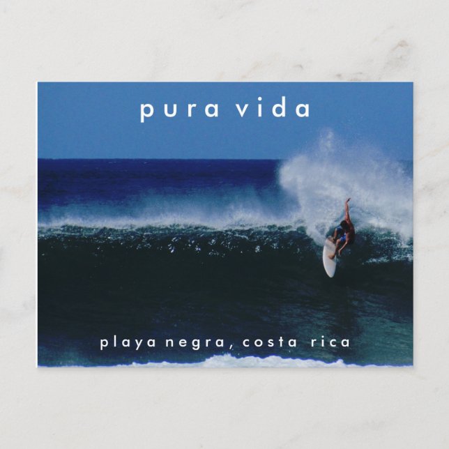 Playa Negra Surfing Costa Rica Postcard Postkarte (Vorderseite)