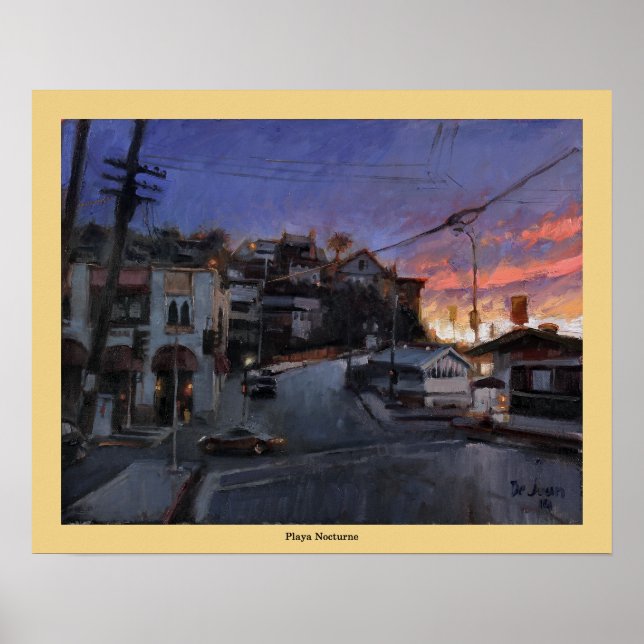 Playa Nocturne - Jose L. de Juan Poster (Vorne)