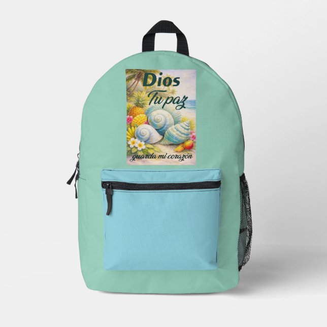 Playa Paz de Dios Bedruckter Rucksack (Vorderseite)