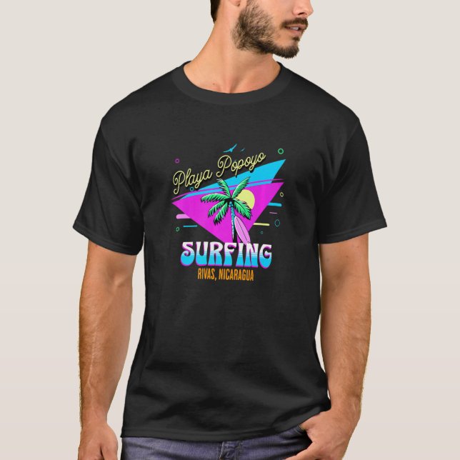 Playa Popoyo Rivas Nicaragua Karte Artesanía Craft T-Shirt (Vorderseite)