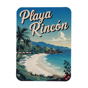 Playa Rincón Dominikanische Republik Vintag Magnet