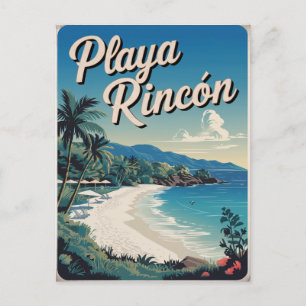 Playa Rincón Dominikanische Republik Vintage Postkarte