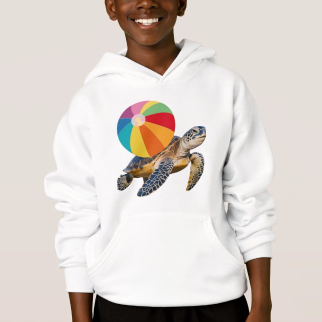 Playa Sea Turtles mit Beach Ball Hoodie (Vorderseite)
