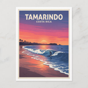 Playa Tamarindo Sonnenuntergang Surf Costa Rica Ge Postkarte