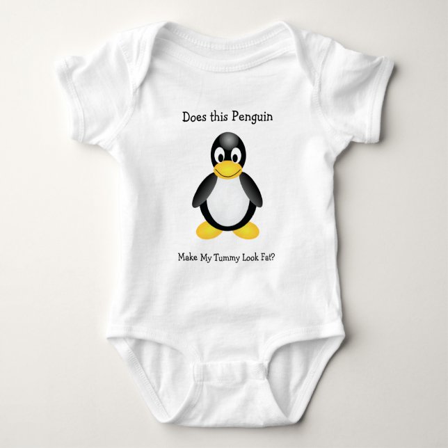 Playable Pinguin Baby T-Shirt Strampler (Vorderseite)