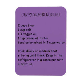 Playdough Recipe Magnet