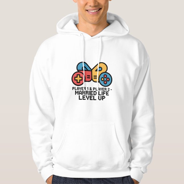 Player 1 & 2 Married Gamer Hoodie (Vorderseite)