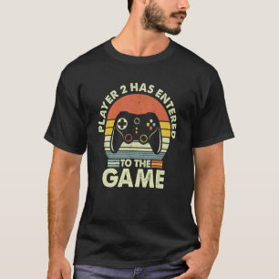 Player 2 ist in das Spiel Videospiel Matchi T-Shirt