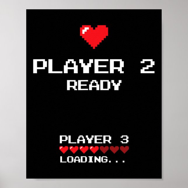 Player 2 Player 3 Loading - Retro Gaming -  Poster (Vorne)