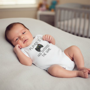 Player 3 hat den Game Gamer Spaß betreten Baby Strampler