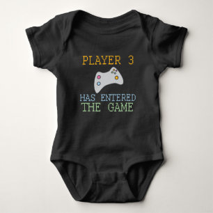 Player 3 hat den Game Gamer Spaß betreten Baby Strampler