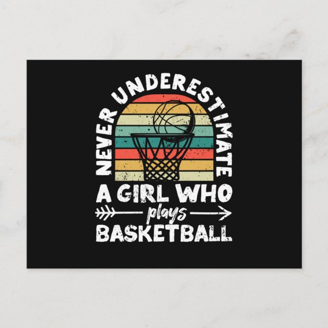 Player girls Never underestimate girls Postkarte (Vorderseite)