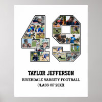 Player Number 49 Senior Sports Team Foto Collage