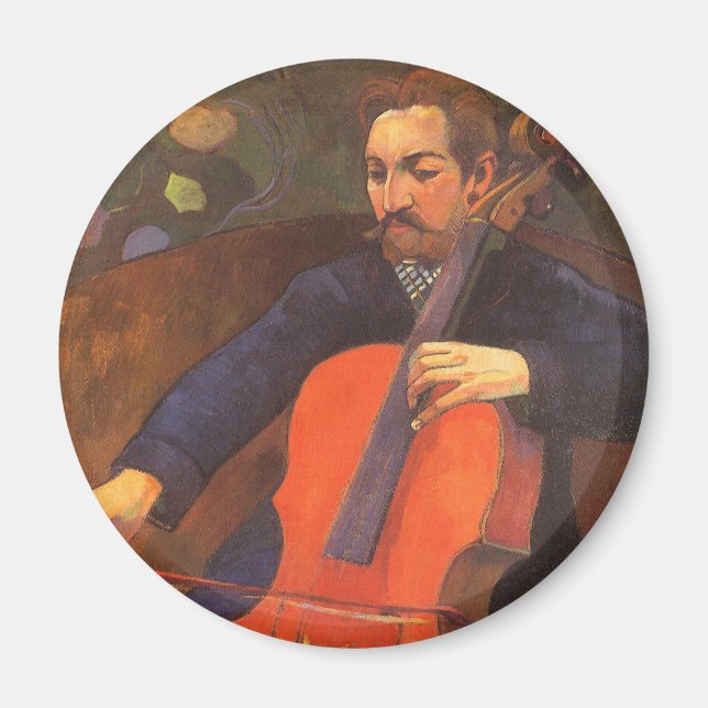 Player Schneklud Portrait von Paul Gauguin Magnet (Vorne)