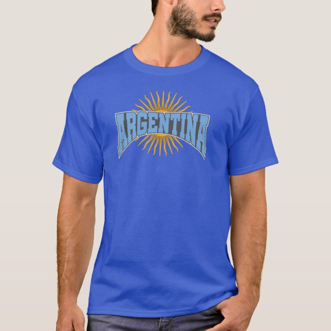 Playera Agentina Flag - Bandera Argentina Albicele T-Shirt (Vorderseite)