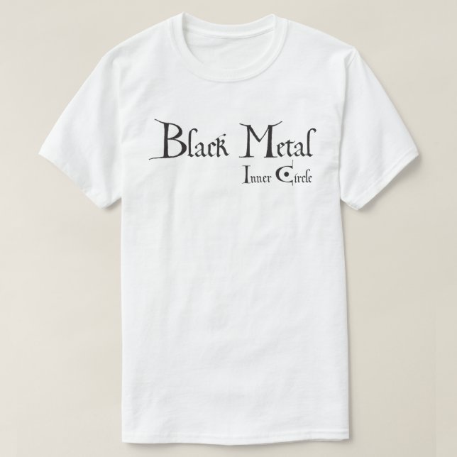 Playera Black Metal Inner Circle (black ink) T-Shirt (Design vorne)