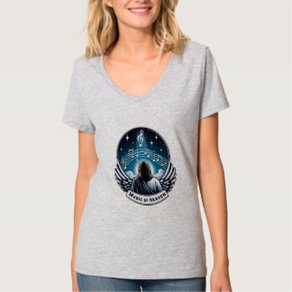 Playera con cuello en V con punto de jersey T-Shir T-Shirt