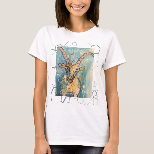 playera con dibujo original zodiaco capricorn T-Shirt (Vorderseite)