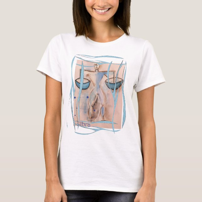 playera con dibujo original zodiaco libra T-Shirt (Vorderseite)
