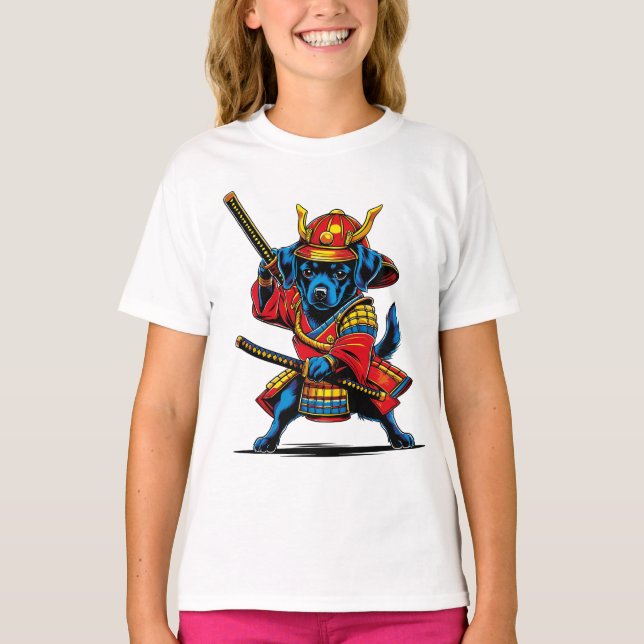 Playera de niñas Perrito Samurái T-Shirt (Vorderseite)