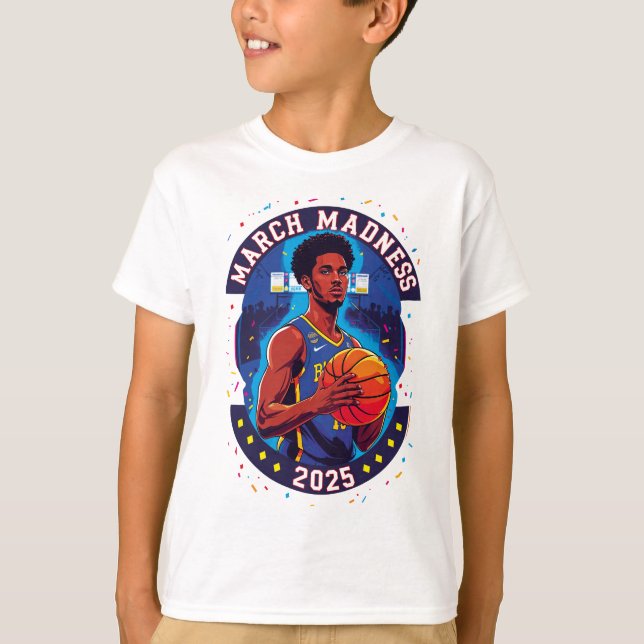 Playera de niños Locura de Marzo Baloncesto T-Shirt (Vorderseite)
