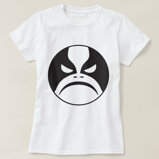 Playera Emoticón Metalizado negro de Moody T-Shirt (Design vorne)