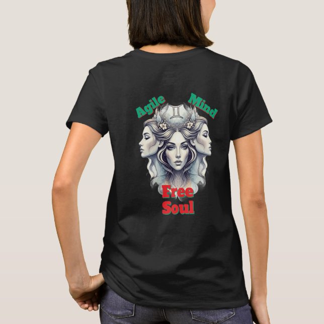 Playera Lady Géminis – Dualidad y estilo T-Shirt (Rückseite)