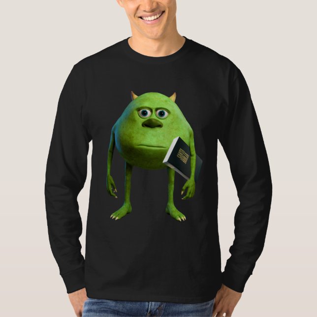 Playera Manga Larga Mike Wazowski con Biblia T-Shirt (Vorderseite)