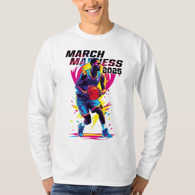 Playera mangas largas Locura de marzo Baloncesto T-Shirt (Vorderseite)