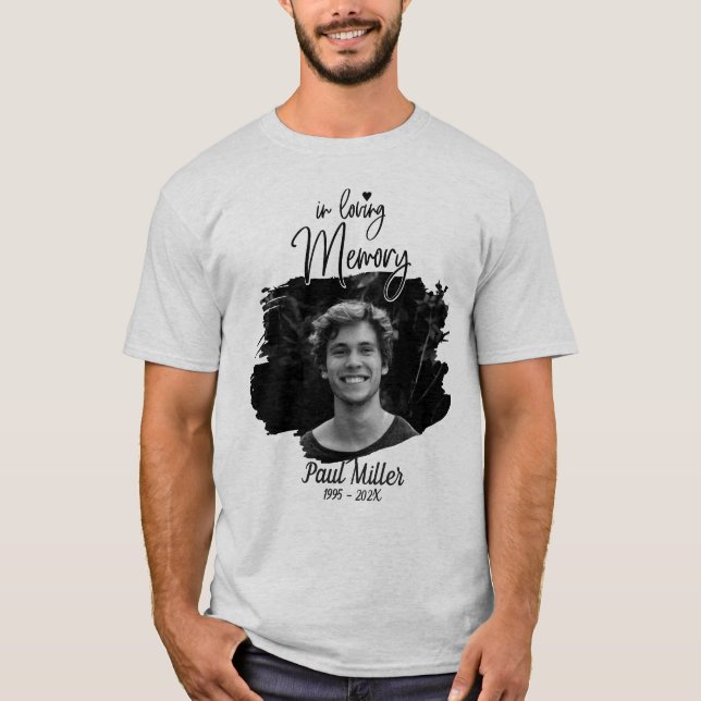 Playera Memorial In Loving Memory Photo T-Shirt (Vorderseite)