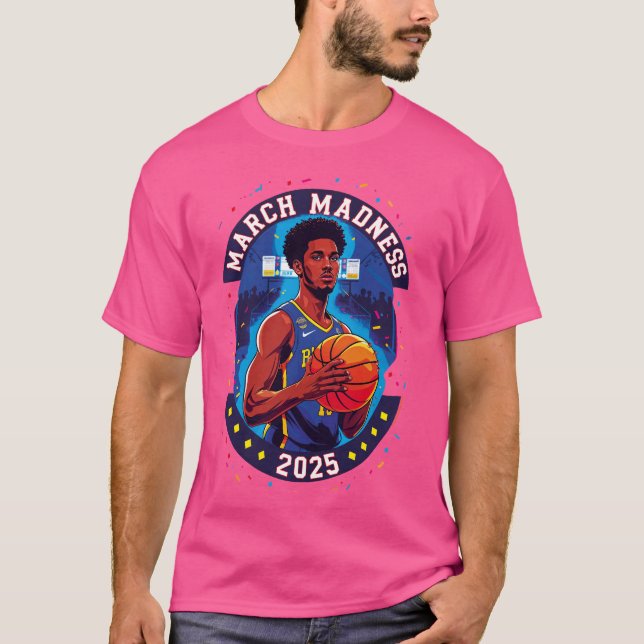 Playera oscura Locura de marzo Baloncesto T-Shirt (Vorderseite)