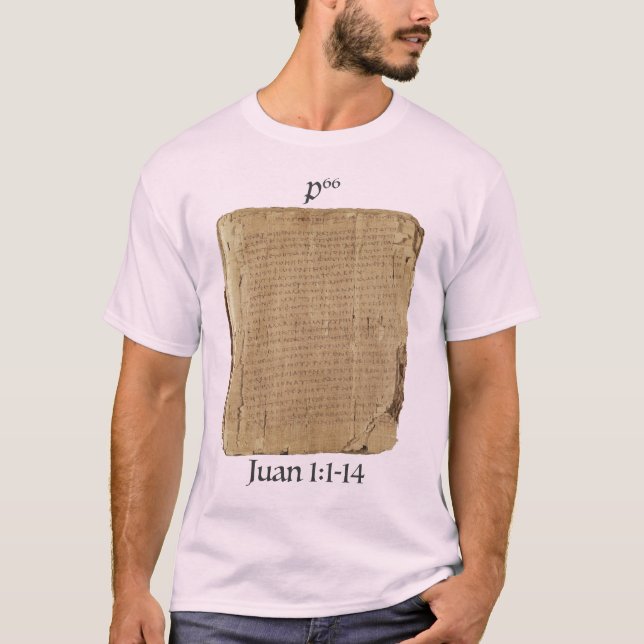 Playera P66 Jn 1:1-14 T-Shirt (Vorderseite)