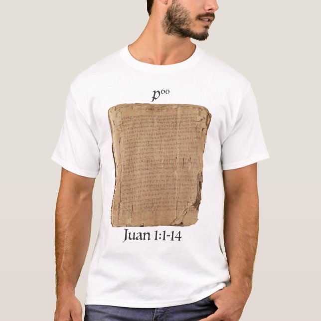 Playera P66 Jn 1:1-14 T-Shirt (Vorderseite)