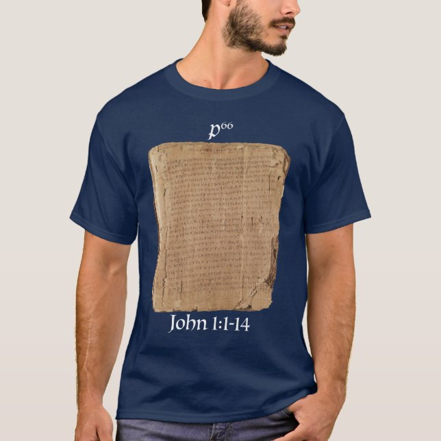 Playera P66 Jn 1:1-14 T-Shirt (Vorderseite)