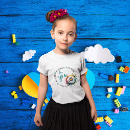 Playera Watercolor Flower Design and Motivacional T-Shirt