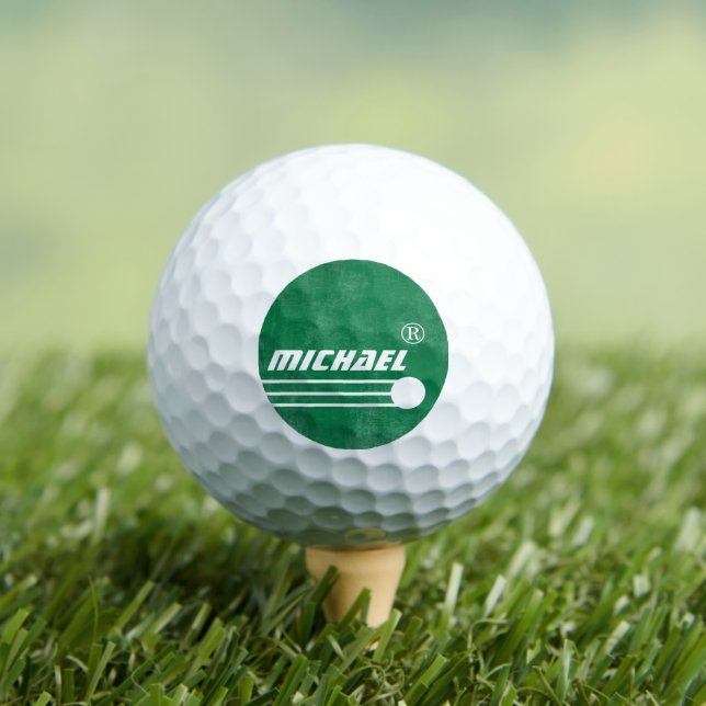 Player's Name on Aged Green Golfball (Insitu T-Shirt)