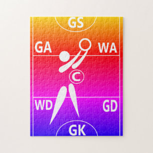 Players positioniert Netball Jigsaw Puzzle