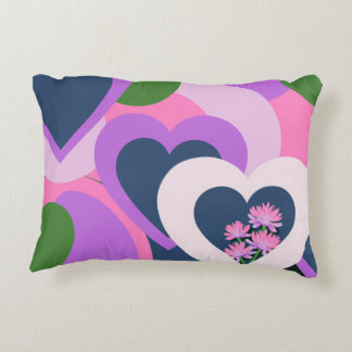 Playful Abstract Heart Accent Pillow Dekokissen