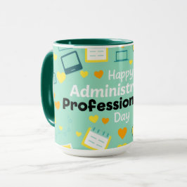Playful Admin Day Calendar Laptop Heart Art Tasse