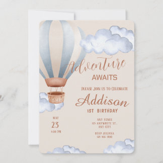 Playful Adventure 1. Geburtstag Party Einladung