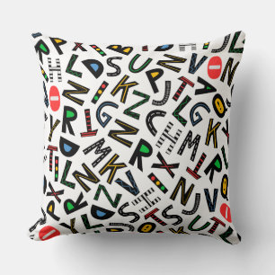 Playful Alphabet Chaos Kissen