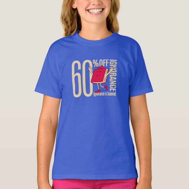 Playful Anti-Ignorance Message Kids Basic T-Shirt (Vorderseite)