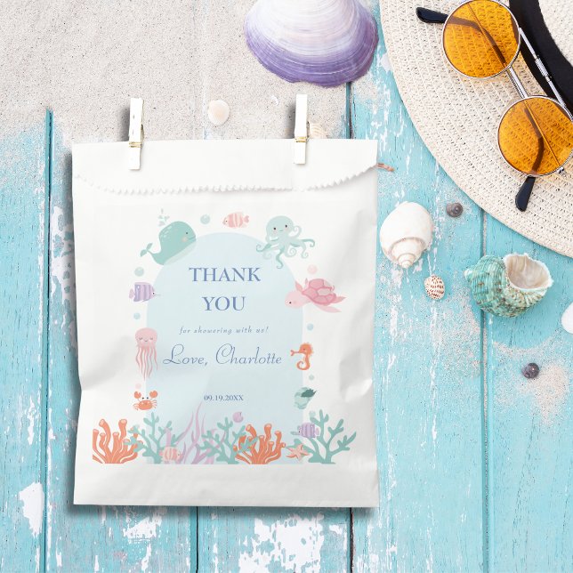 Playful Aqua Underwater Baby Sea Creatures Geschenktütchen (Von Creator hochgeladen)