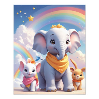 Playful Baby Animes Wall Art Fotodruck